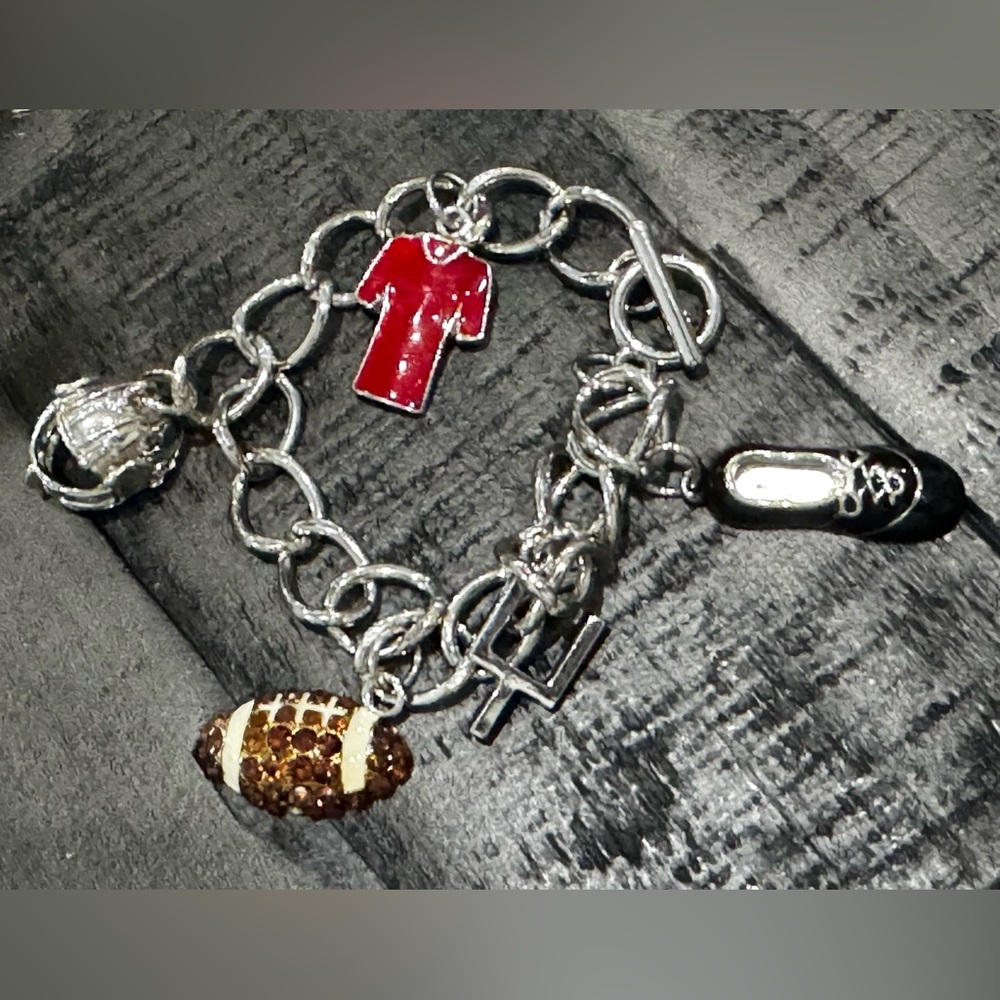 Football-Themed Charm Bracelet